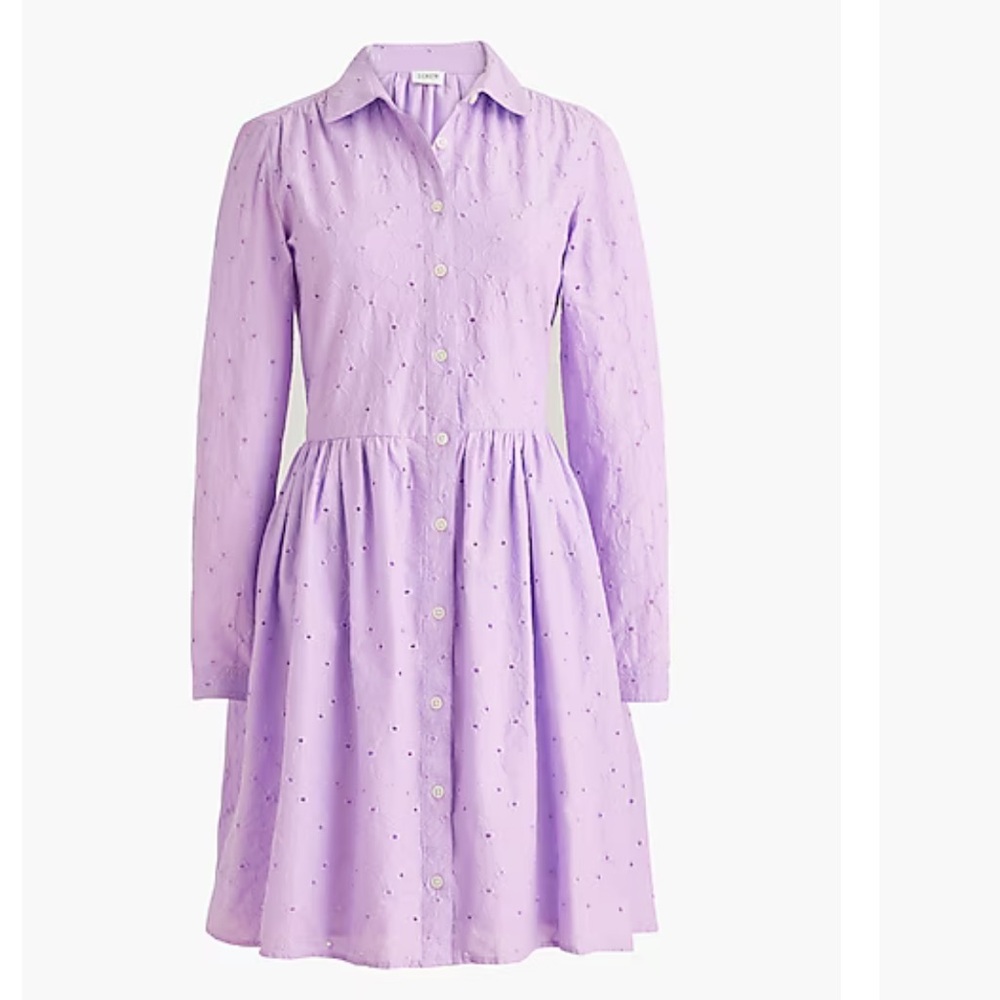JCrew Lavender Long Sleeve Dress